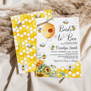 Bride to Bee Sunflower Bridal Shower Invitation