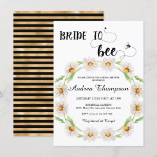 Bride to Bee   Watercolor Floral Bridal Shower In Invitation