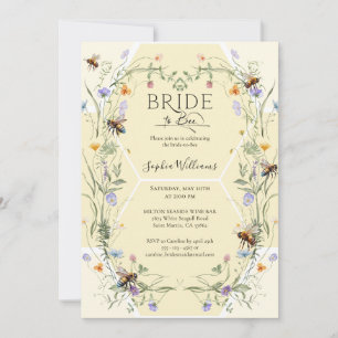 Bride to Bee Wildflower Bees Bridal Shower Invitation