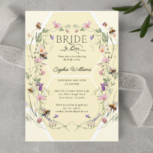 Bride to Bee Wildflower Bees Bridal Shower Invitation