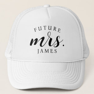 Bride-to-Be's Personalised Future Mrs. Trucker Hat