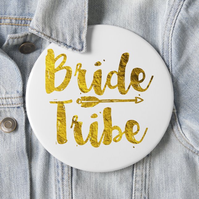 Bride Tribe 6 Cm Round Badge (In Situ)