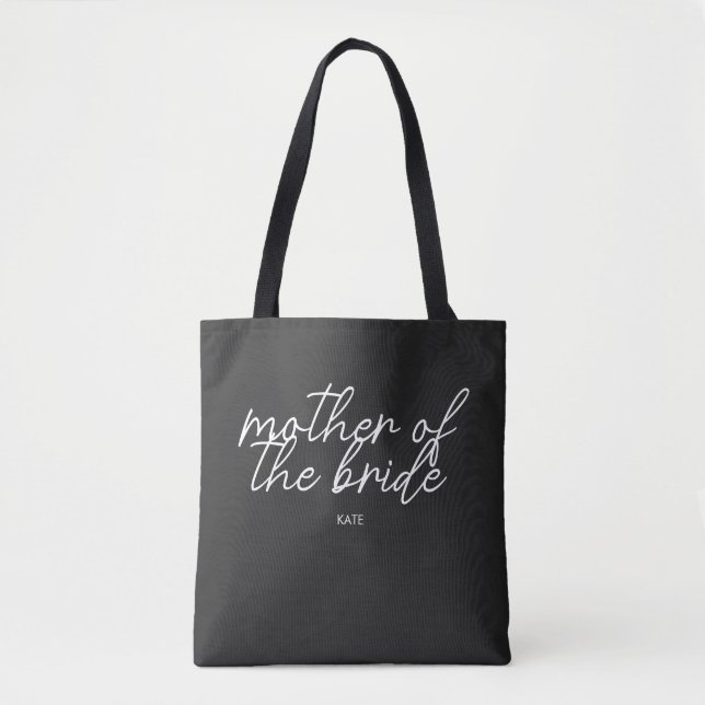 Bride Tribe | Bachelorette Bride Modern Monogram Tote Bag (Front)