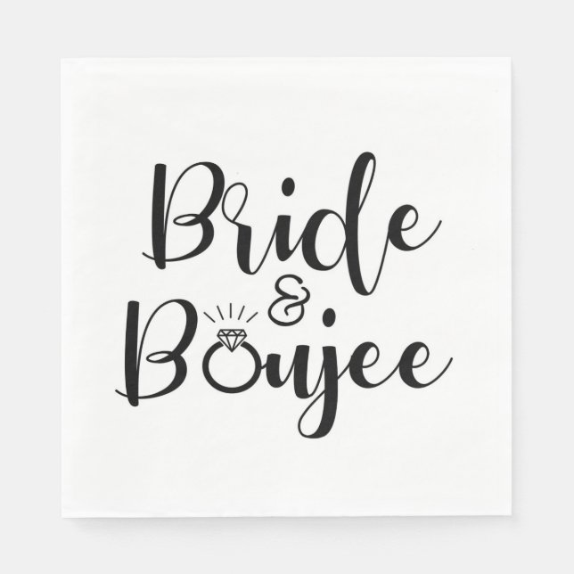 Bride tribe bachelorette party fun  napkin (Front)