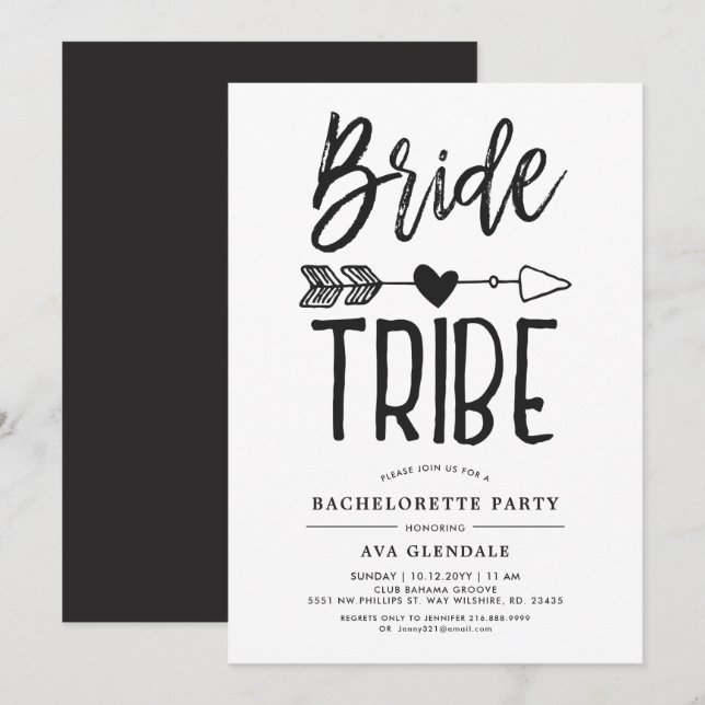 Bride Tribe | Bachelorette Party Invitation (Front/Back)