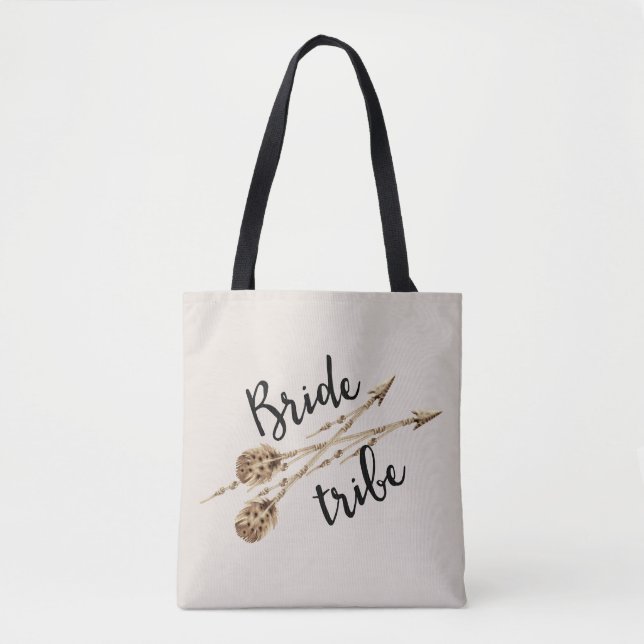 Bride Tribe Boho Arrows Tote Bag (Front)