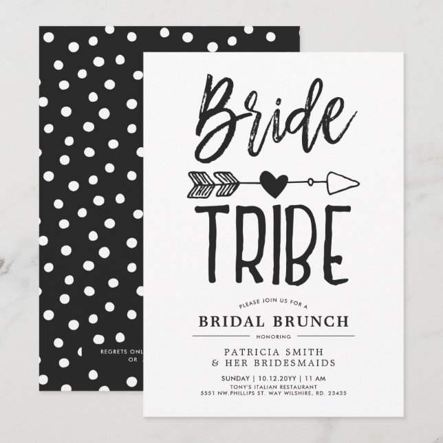 Bride Tribe | Bridal Brunch Wedding Invitation (Front/Back)