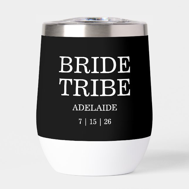 Bride Tribe Bridal Party Black (Front)
