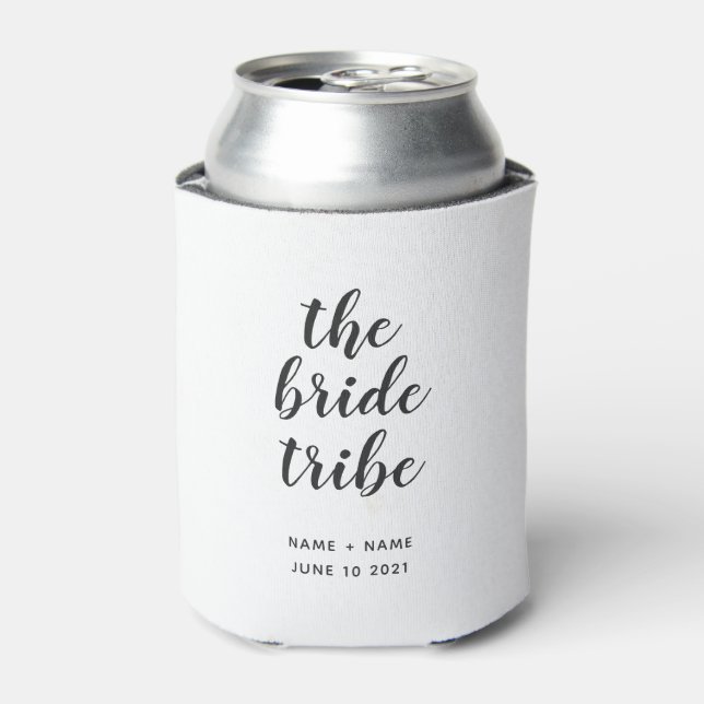 Bride Tribe Bridal Party Bridesmaid Personalised  Can Cooler (Can Front)