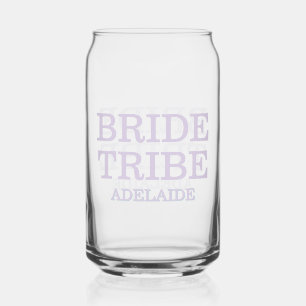 Bride Tribe Bridal Party Lavender Can Glass