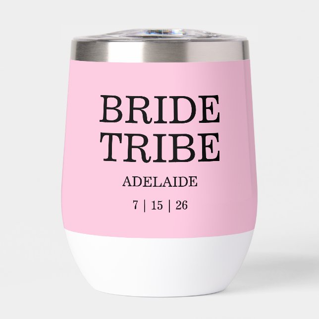 Bride Tribe Bridal Party Pink (Front)