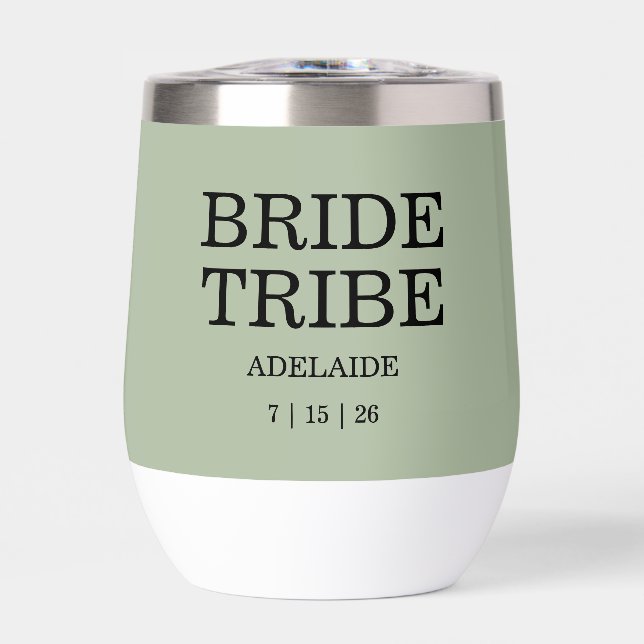 Bride Tribe Bridal Party Sage Green (Front)