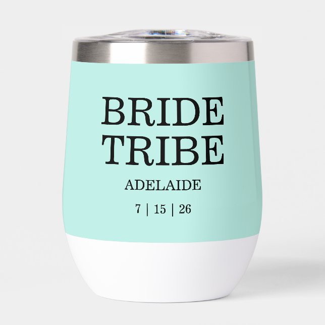 Bride Tribe Bridal Party Turquoise (Front)