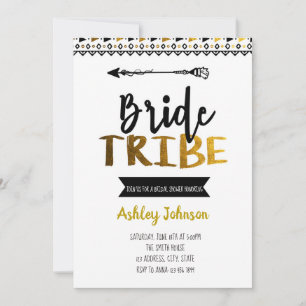 Bride tribe bridal shower party invitation