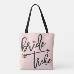 Bride Tribe Brushed Diamond Bridal Party Tote Bag