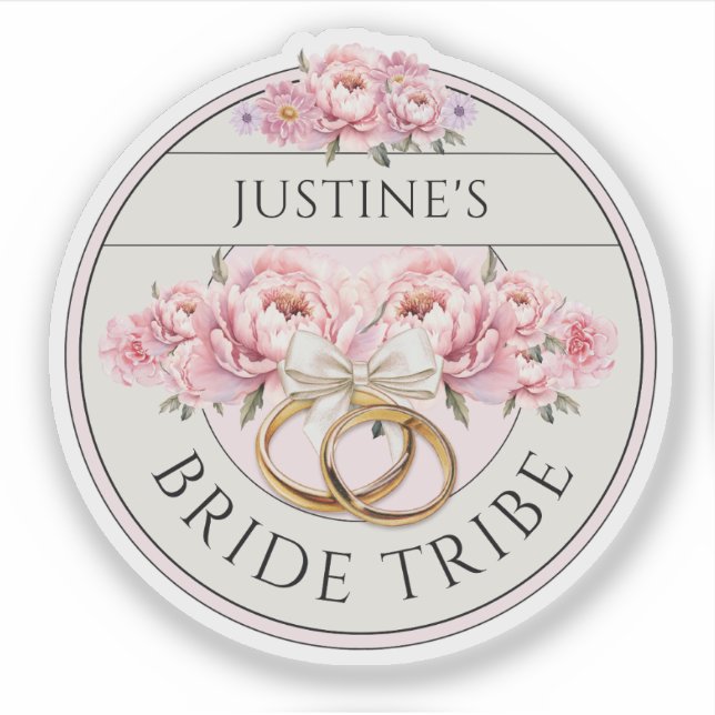 Bride Tribe custom floral purple (Front)