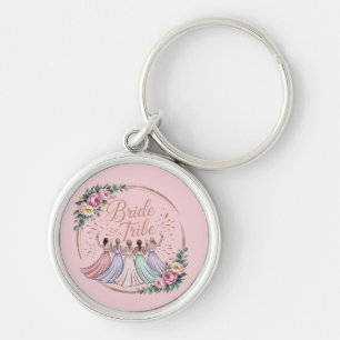 Bride Tribe Custom Name Bachelorette Party Key Ring