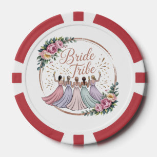 Bride Tribe Custom Name Bachelorette Party Poker Chips
