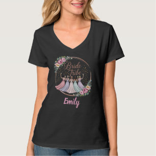 Bride Tribe Custom Name Bachelorette Party T-Shirt