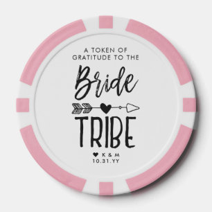 Bride Tribe Custom Thank You Message Poker Chips