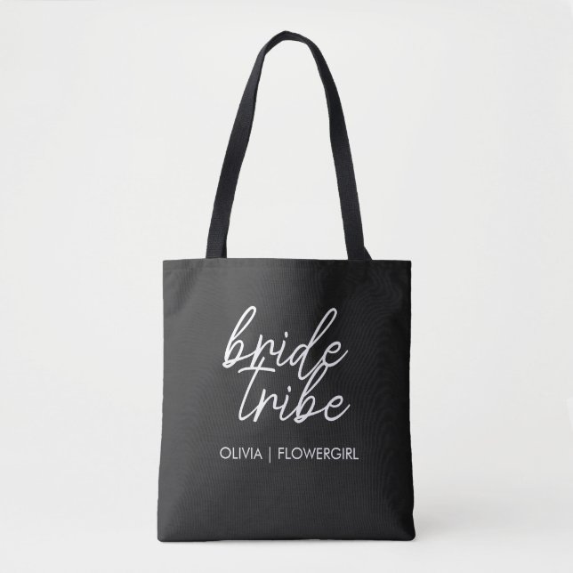 Bride Tribe | Destination Wedding Flower Girl Tote Bag (Front)