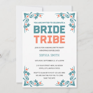 Bride Tribe Family Assmbley Bachelorette Party Invitation