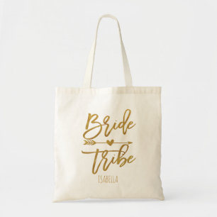 Bride Tribe faux gold foil bridesmaid Tote Bag