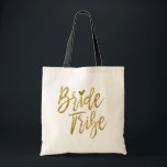 Bride Tribe Faux Gold Foil Wedding Party Bag<br><div class="desc">Bride Tribe Faux Gold Foil Wedding Party Bag is the perfect wedding bag to travel with to a destination wedding.</div>
