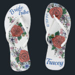 Bride tribe flip flops<br><div class="desc">hand drawn flowers
for the Bride tribe
or anyone</div>