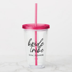 Bride Tribe   Flower Girl Acrylic Tumbler
