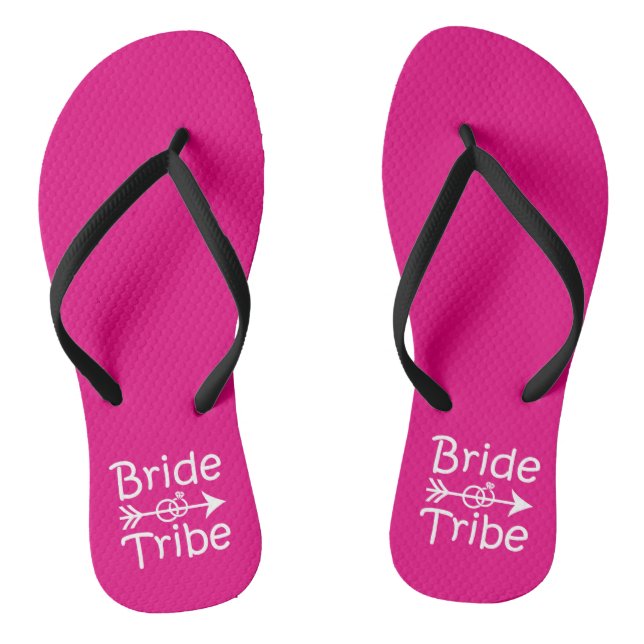 Bride Tribe funny Bridesmaids flip flops (Footbed)
