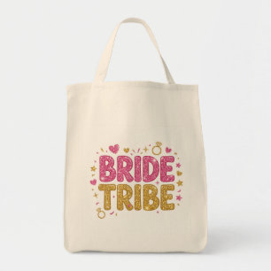 Bride Tribe Glitter Tote Bag
