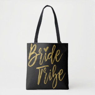Bride Tribe Gold and Black Wedding Party Bag