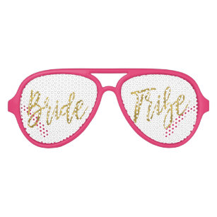 Bride Tribe Gold Foil Party Sunglasses