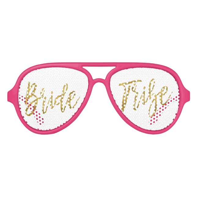 Bride Tribe Gold Foil Party Sunglasses (Front)