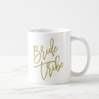 Bride Tribe Gold Glitter Script