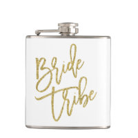 Bride Tribe Gold Glitter Script