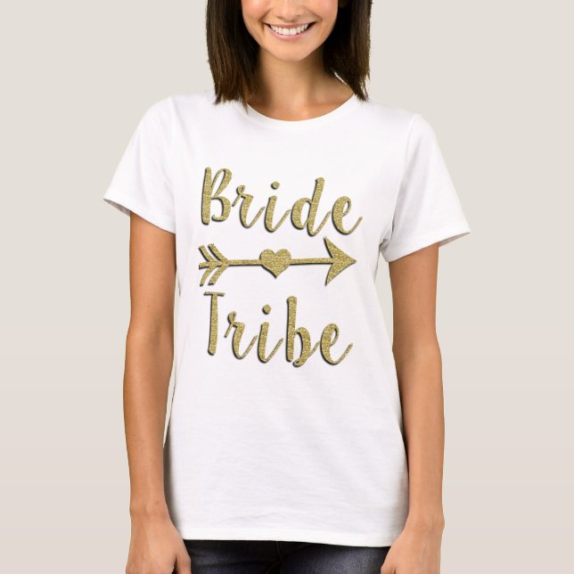Bride Tribe Gold Glitter Tank (Front)