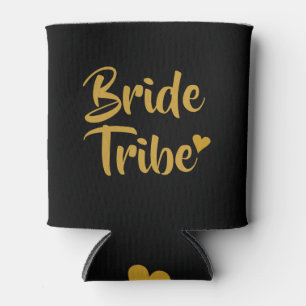 Bride Tribe Gold Heart Can Cooler