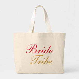 Bride Tribe Gold Large Tote Bag