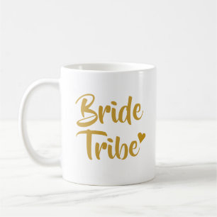 Bride Tribe Gold Love Heart Bridal Shower Coffee Mug