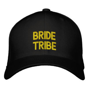 Bride Tribe Gold Typography Bachelorette Embroider Embroidered Hat