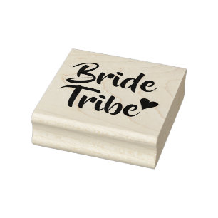 Bride Tribe Heart Rubber Stamp