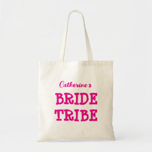 Bride Tribe Hot Pink Bachelorette Party Tote Bag