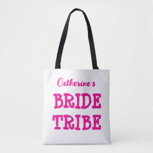 Bride Tribe Hot Pink Bachelorette Party Tote Bag