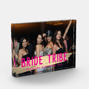 Bride Tribe Modern Chic Bridesmaids Gift Keepsake Photo Block