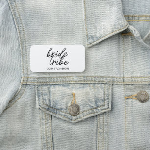 Bride Tribe   Modern Flower Girl Name Tag
