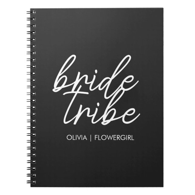 Bride Tribe | Modern Flower Girl Notebook (Front)