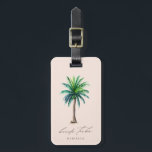 Bride Tribe Palm Tree Bachelorette Luggage Tag<br><div class="desc">Personalised luggage tags for a destination bachelorette. Design features a watercolor palm tree,  "bride tribe" in modern script font,  and name underneath,  on a blush pink background.</div>