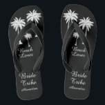 Bride Tribe Palm Tree Flip Flops<br><div class="desc">Hit the beach in style with these awesome Bride Tribe Palm Tree Flip Flops with sweet little palm trees to give you that tropical feel! Room to customise with your bridesmaid's names! Mix and match all of your favourite Beach Lover products from Up On the Mountain!</div>